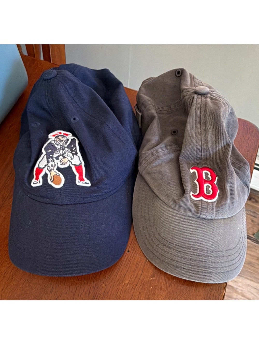 New England Patriots and Boston Red Sox youth hats 0170
